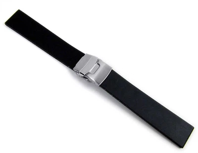 Minott Kautschuk Sport Uhrenarmband schwarz Wasserfest 20978S