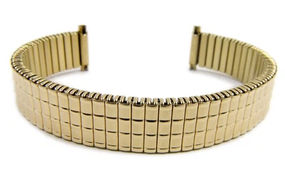 Minott Flex Ersatzband Uhrenarmband PVD Gold Zugband Teleskop-Anstoß