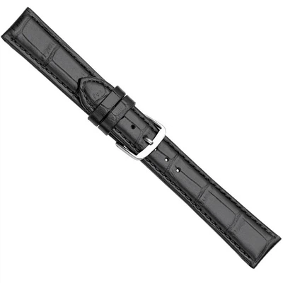 Ersatzband Uhrenarmband Kalbsleder schwarz XL 21570S