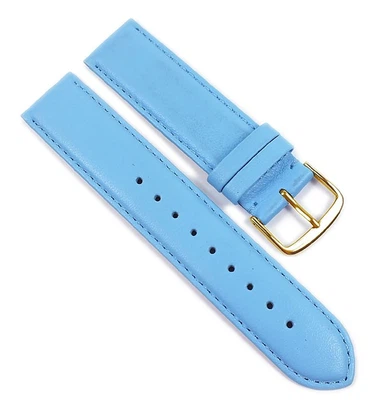 Beach Ersatzband Uhrenarmband Kalbsleder Alaska Blau 21680G
