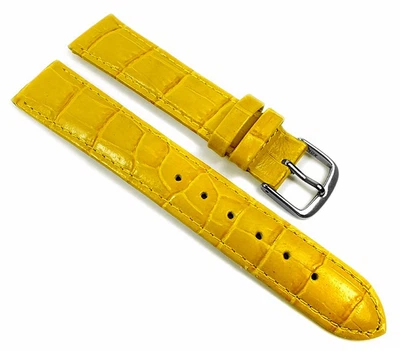 Louisiana Print XL Ersatzband Uhrenarmband Leder Gelb 21906S-XL