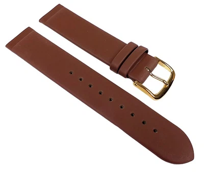 Leder Uhrenarmband Braun Anstoß zum einklemmen/verschrauben 22544G