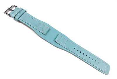 Festina Ersatzband Uhrenarmband Leder Band Türkis mit Unterlage 17mm für F16181/4 F16181