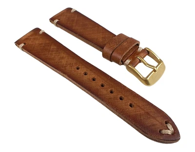 Uhrenarmband Sattelleder Hellbraun Vintage 24922G /16