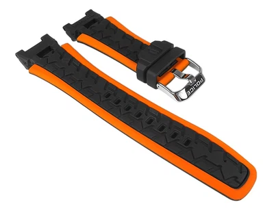 Ersatzband Kautschuk schwarz/orange Police P14215JSTB-02A
