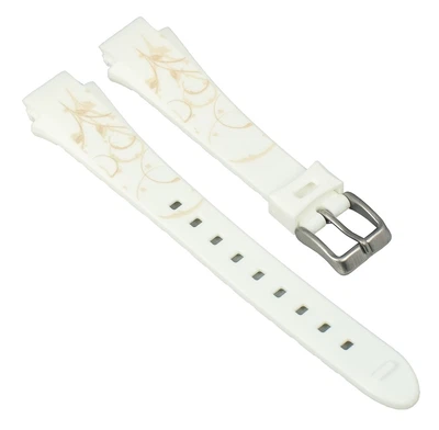 Calypso Uhrenarmband 16mm Damen Kunststoff weiß/braun K5624/2