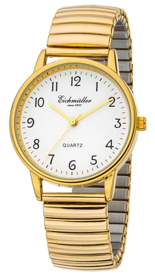 Eichmüller Herrenuhr Analog | Zugband Gelbgoldfarben | Ø 36,5mm 27324