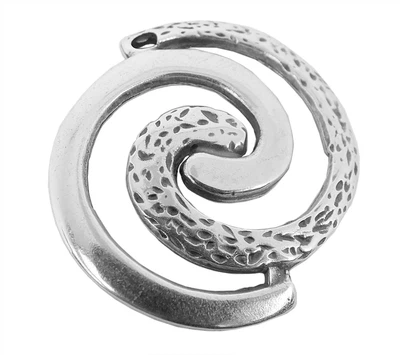Anhänger Spirale Messing versilbert im Used Look Minott 27927