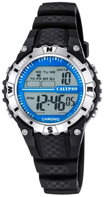 Calypso K5684 Damenuhr Chrono digital mit PU-Armband