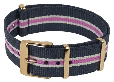 Timex Weekender Outdoorband Textil blau/rosa/weiß 18mm TW2P91500