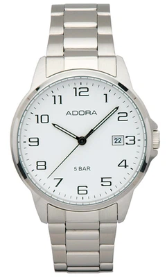 Adora analoge Armbanduhr Unisex mit Edelstahlarmband silbern 29402