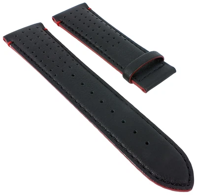 Citizen Promaster | Uhrenarmband Leder schwarz/rot 23mm für AT9036-08E