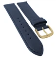 Taurus Uhrenarmband | Kalbsleder blau mit Naht, kurze Länge 30155