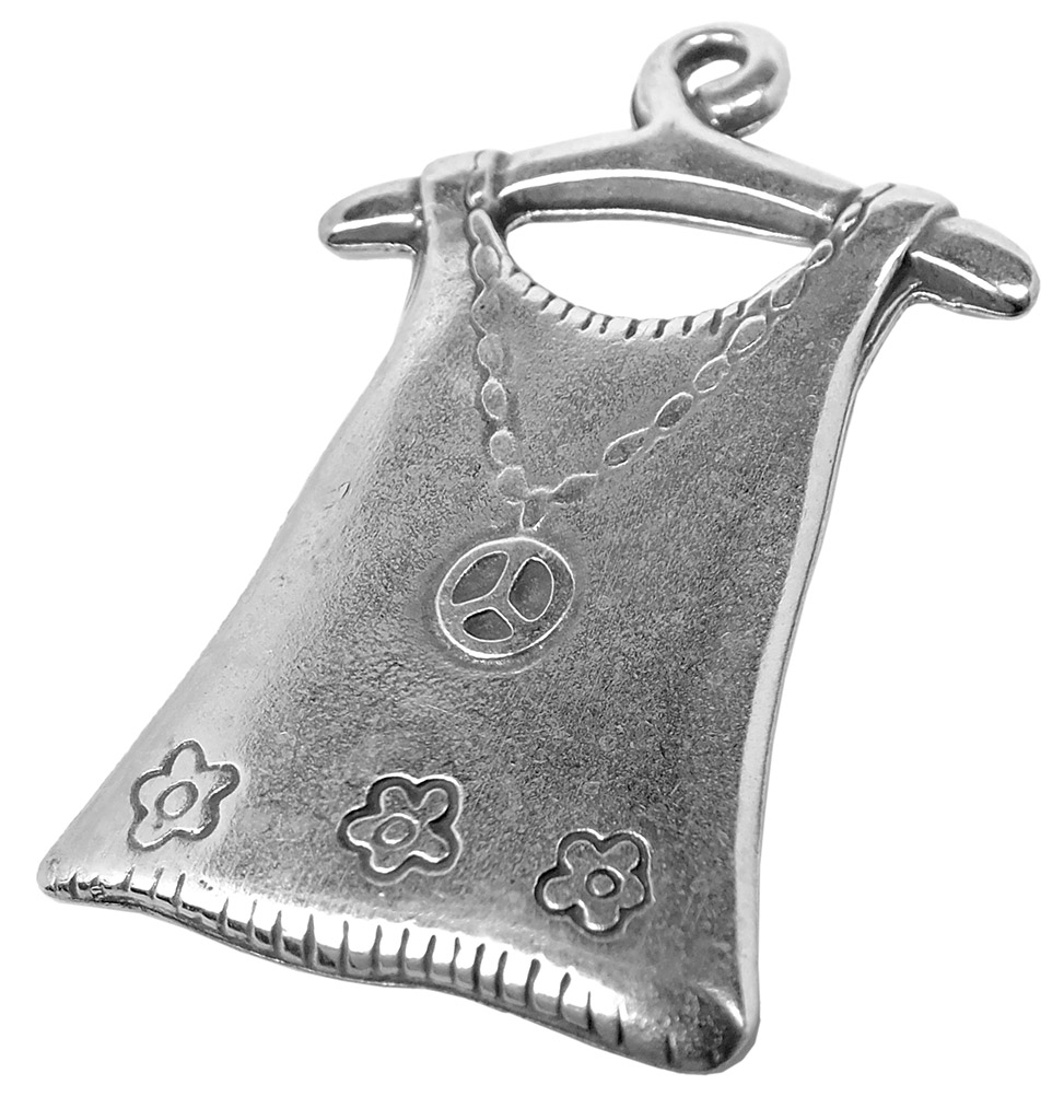 Minott Schmuck Anhänger | Kleid/Peace aus Messing, versilbert 30666