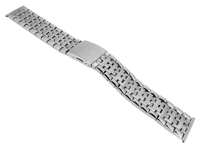 Minott | Uhrenarmband 22mm silberfarben Faltschließe Edelstahl | 33152S