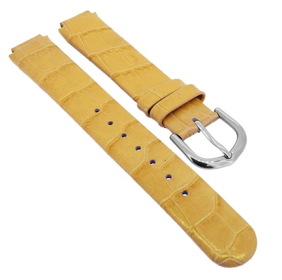 Bruno Banani > Uhrenarmband 12mm Leder in gelb Kroko Optik > CC3889