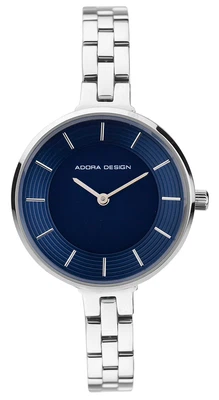Adora | Damenuhr Ø 30mm | Edelstahlband & Gehäuse, silberfarben 33337