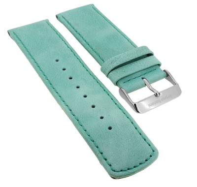Bruno Banani Big Square | Uhrenarmband 26mm Leder türkis SQ4 007 307