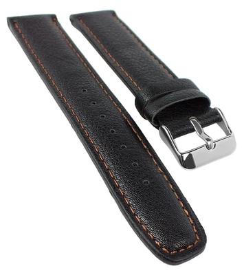 Bruno Banani Ketos > Uhrenarmband 20mm in schwarz aus Leder > BR30019