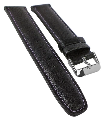 Bruno Banani Ketos ⇒ Uhrenarmband 20mm aus Leder in schwarz ⇒ BR30020