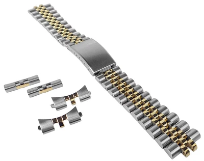Uhrenarmband 20mm | Edelstahl bicolor | passend für RLX Uhren 34196