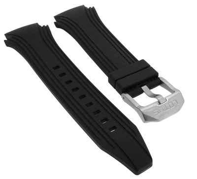 Lotus Watches | Uhrenarmband Kautschuk schwarz Spezial Anstoß | 15756