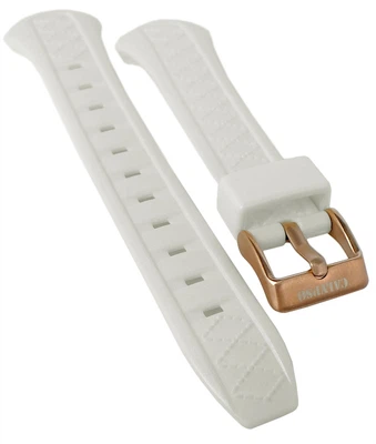 Calypso • Uhrenarmband Kunststoff weiß Schließe rosegoldfarben • K5668