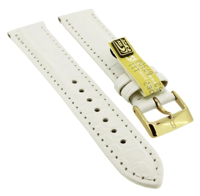 BARINGTON LOUISIANA Uhrenarmband | echt Krokoleder | weiß 35358