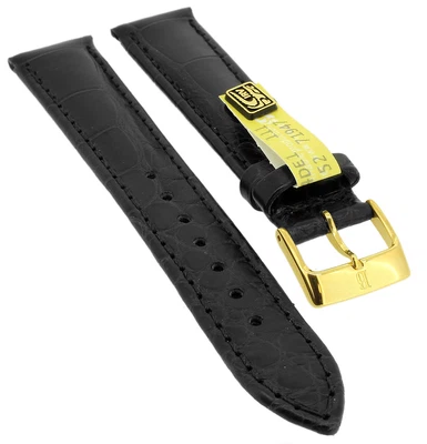 BARINGTON LOUISIANA XL Uhrenarmband | echt Krokoleder | schwarz 35374