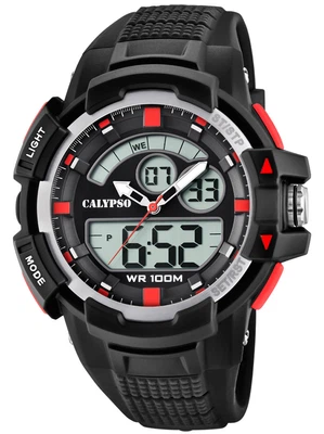 Calypso Armbanduhr schwarz Quarzwerk Herrenuhr Analog Digital > K5767