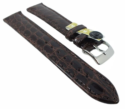 BARINGTON KROKO Uhrenarmband XL | Krokodilleder | d.braun 35448DXL
