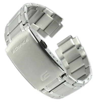Casio Edifice Uhrenarmband 22mm Ersatzband Edelstahl silbern ⇒ EQS-600