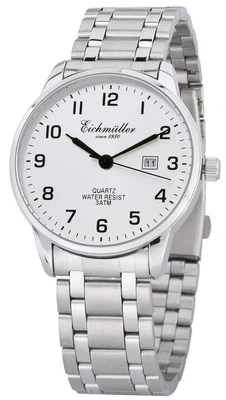 Eichmüller Herrenuhr ⇒ Datum Analog Edelstahlband silberfarben ⇒ Quarz