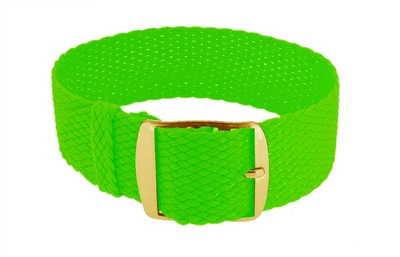 Minott Uhrenarmband neongrün Perlon geflochten Dornschließe | 20mm