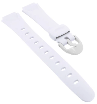 Casio Uhrenarmband | Damen Ersatzband aus Resin weiß für LW-200-7AVER