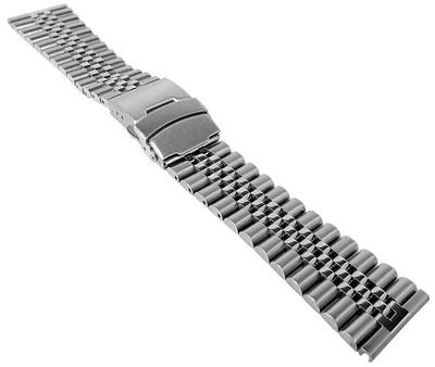 Minott Uhrenarmband | massiv Edelstahl | glänzend/matt | Faltschließe