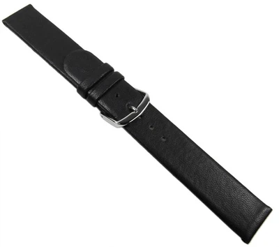 Herzog Wellness Uhrenarmband XL-Länge Lammnappa schwarz gleichlaufend
