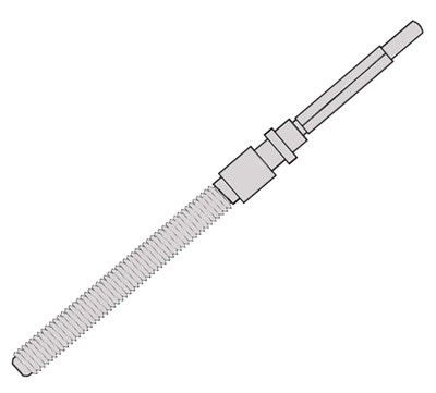 Lotus Welle silberfarben Edelstahl Ersatzwelle 18415 18416 18417 18418