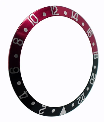 Lünette Ersatzteil schwarz / rot passend zu RLX Bestfit Modell > 16760
