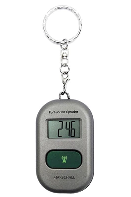 Marschall Funkuhr ■ TALKING WATCH | Blinden-, Taschenuhr > grau