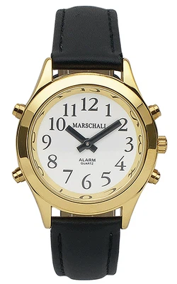 Marschall ♀ TALKING WATCH > Damenuhr Ø 34mm | Weckfunktion | Leder