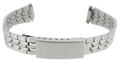 Minott Uhrenarmband Teleskopanstoß 10mm - 14mm silbern > Edelstahlband