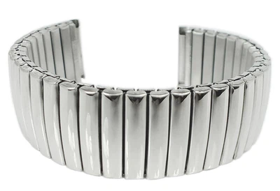 Minott > Uhrenarmband Zugband silberfarben > Edelstahl glänzend