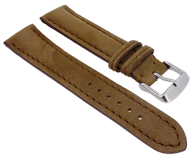 Herzog Dakota > Uhrenarmband braun > easy click > Leder gepolstert