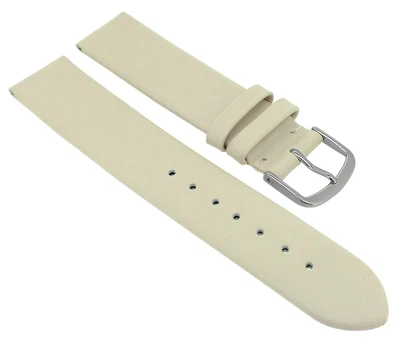 Herzog Beach II Uhrenarmband gleichlaufend beige mattes glattes Leder