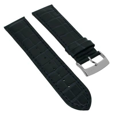 Lotus Watches | Uhrenarmband Leder blau 23mm Krokoprägung | L15624/4