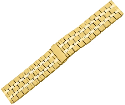 Minott Uhrenarmband Edelstahl gelbgoldfarben matt/glatt ► Extra Breit