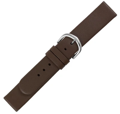 Minott > Uhrenarmband braun glattes Leder > gleichlaufend / Verlauf