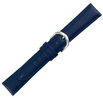 Minott > Uhrenarmband Kalbsleder blau < Ton in Ton Naht < Verlauf