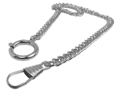 Taschenuhrkette | Panzerkette Edelstahl silberfarben 41548